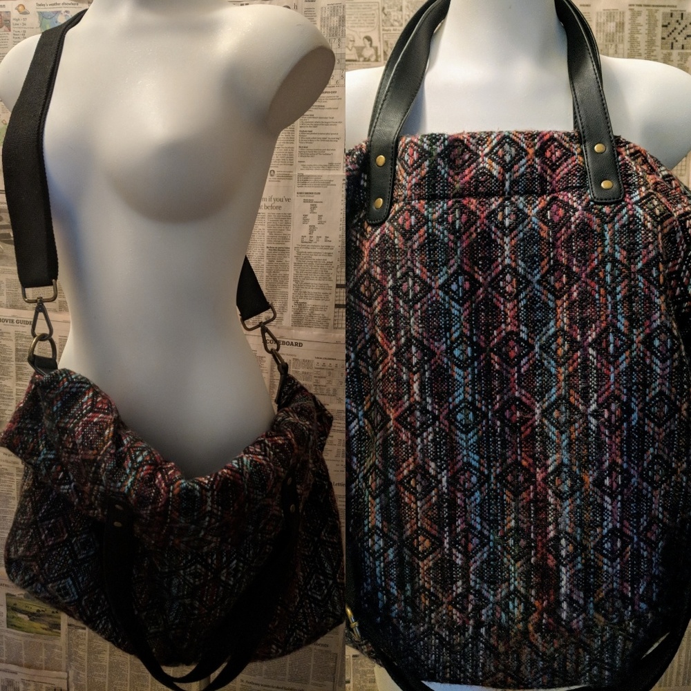 Tweed messenger bag